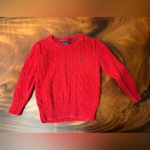 Polo sweater, red